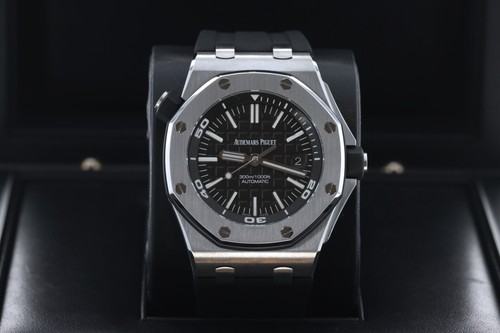 Audemars Piguet Royal Oak Offshore Diver, Black Dial -Steel 15703ST.OO.A002CA.01