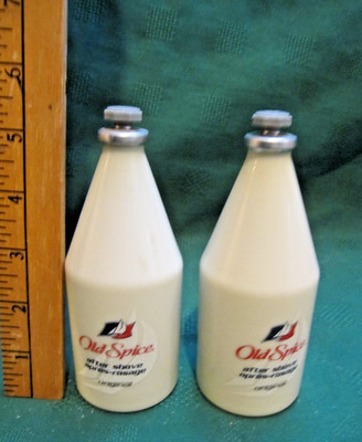 Vtg Bottle Milk Glass Old Spice Original After Shave Procter&Gamble 4.25 EMPTY