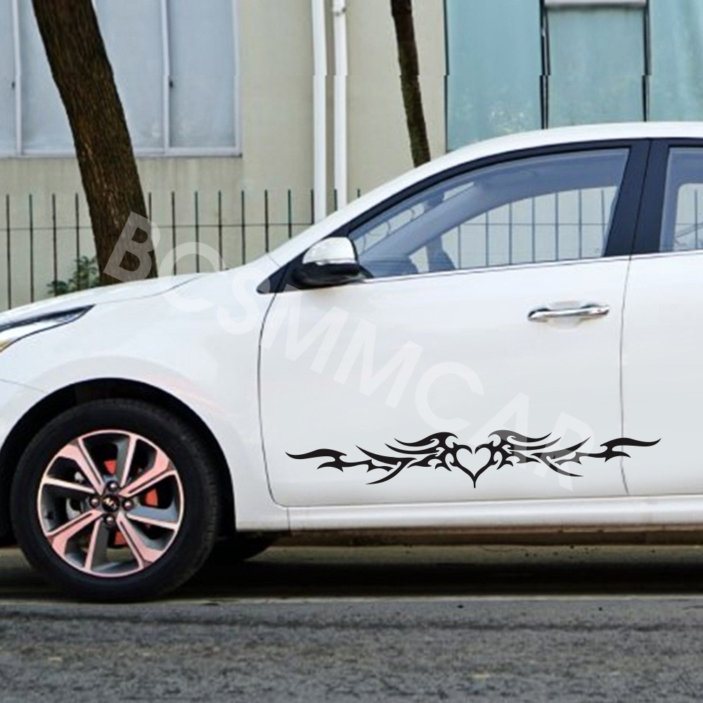 2Pcs Vinyl Sticker Decal Car Side Body Door Window DIY Decor Accessories 38x6in