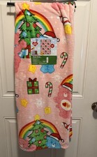 Care Bears Christmas Blanket Pink Throw 50 IN x 70 in VIRAL