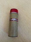 Vintage 1950's Thermos Beige Polly 15" w/ lid & cup Red Stripe 340A Metal MCM — photo 1