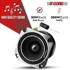 5Core 1 Inch Tweeters 60W Max 30W RMS 25.4mm Voicecoil Super Tweeter Car Audio