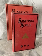 2 Books Sinfonia Songs Revised Edition of 1948 HC College Fraternal VTG LRG SML