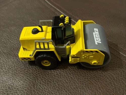 Tonka Wooden Construction Vehicle 3.25" Steamroller ✅ Toy Car Truck Excellent