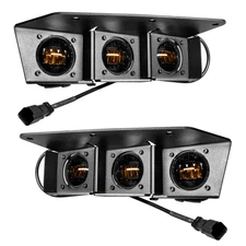 ORACLE Triple LED Fog Light Kit for Steel Bumper for 2021-2025 Bronco - Amber