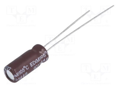 THT low ESR Ø8x12mm 50VDC 100uF Kondensator: elektrolytisch