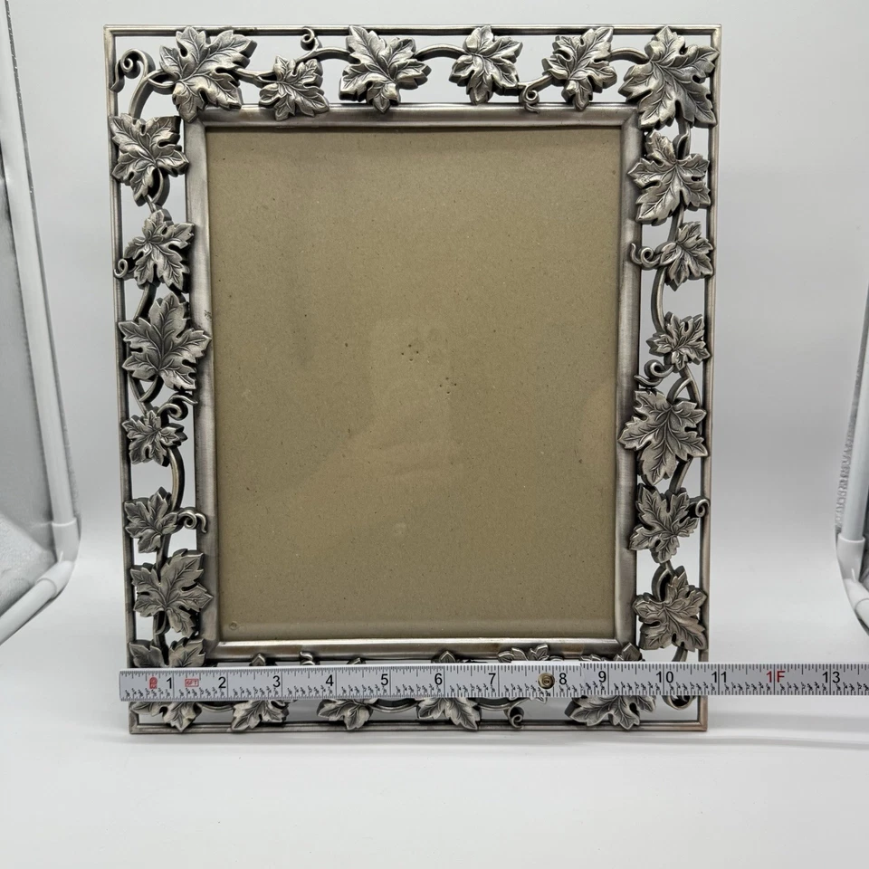 Malden International Designs Pewter Vine Grape Leaf Metal Picture Frame 8 X 10 - Image 3 of 4