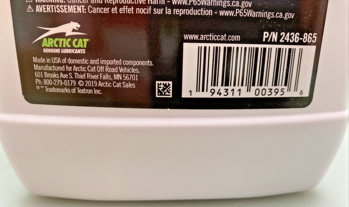 NEW GENUINE ARCTIC CAT 2436-865 SYNTHETIC TRANSAXLE FLUID Oil