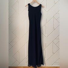 Zum Zum BY NIKI LIVAS flowy chiffon high neck y2K Vintage 90s maxi dress 9/10