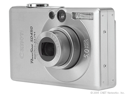 Canon PowerShot Digital ELPH SD450 / Digital IXUS 55 5.0MP Digital Camera - Silver