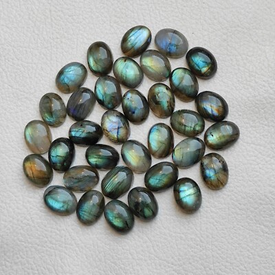 Oval Shape Mix Size Lot Flashy Labradorite Cabochon Labradorite Gemstone V93
