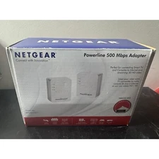 NETGEAR Powerline 500 Mbps WIFI Adapter XAVB5201 - OPEN BOX. TESTED FOR POWER.