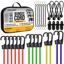 Frunop 30-Piece Heavy duty Assorted Bungee Cords Set Includes 10", 18", 32", 40"