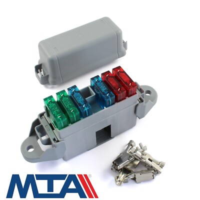 6-fach Maxi Blade Sicherungskasten gemeinsame negative Sammelschiene - mit Klemmen - MTA Italien
