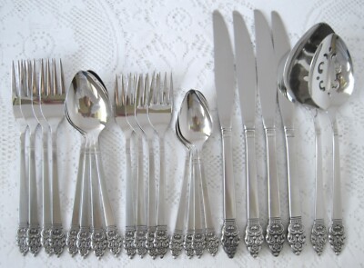 ONEIDA Stainless Steel Flatware VINLAND Bundled Lot 22 Pieces