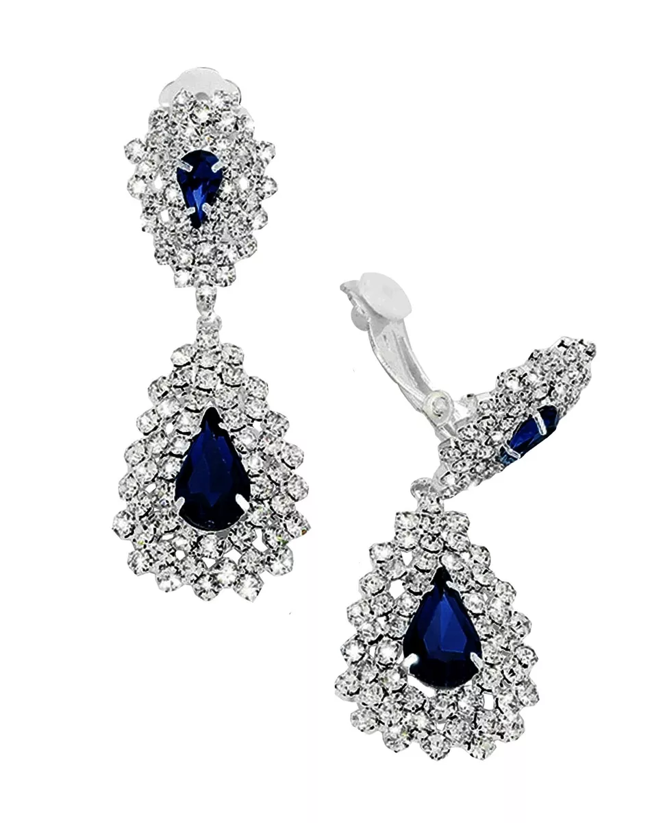 Navy blue hotsell teardrop earrings