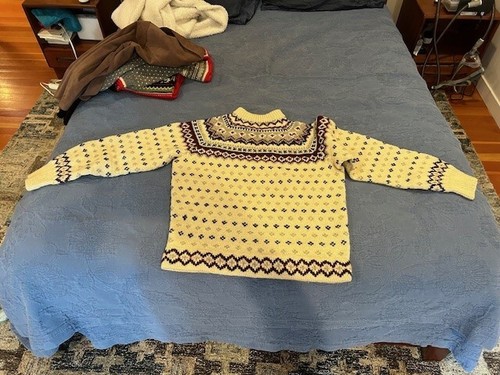 Vintage Fein Kaller hand knitted wool sweater large