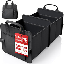 Trunk Organizer Water-Resistant Car Organizer Trunk Organizer for SUV, Multi-Com