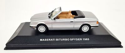 ixo-MODELS 1/43 マセラティ ビトゥルボ スパイダー 1985 Ixo 1/43 - Maserati Biturbo Spyder 1985 Silver Diecast Scale Model