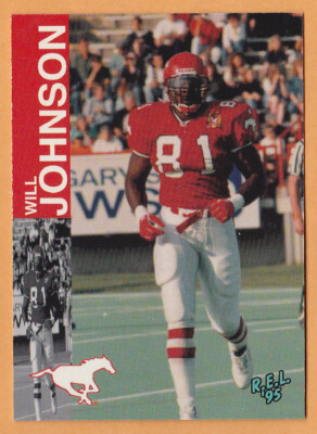 Will Johnson 1995 REL CFL card #6 Calgary Stampeders  Northeast Louisiana