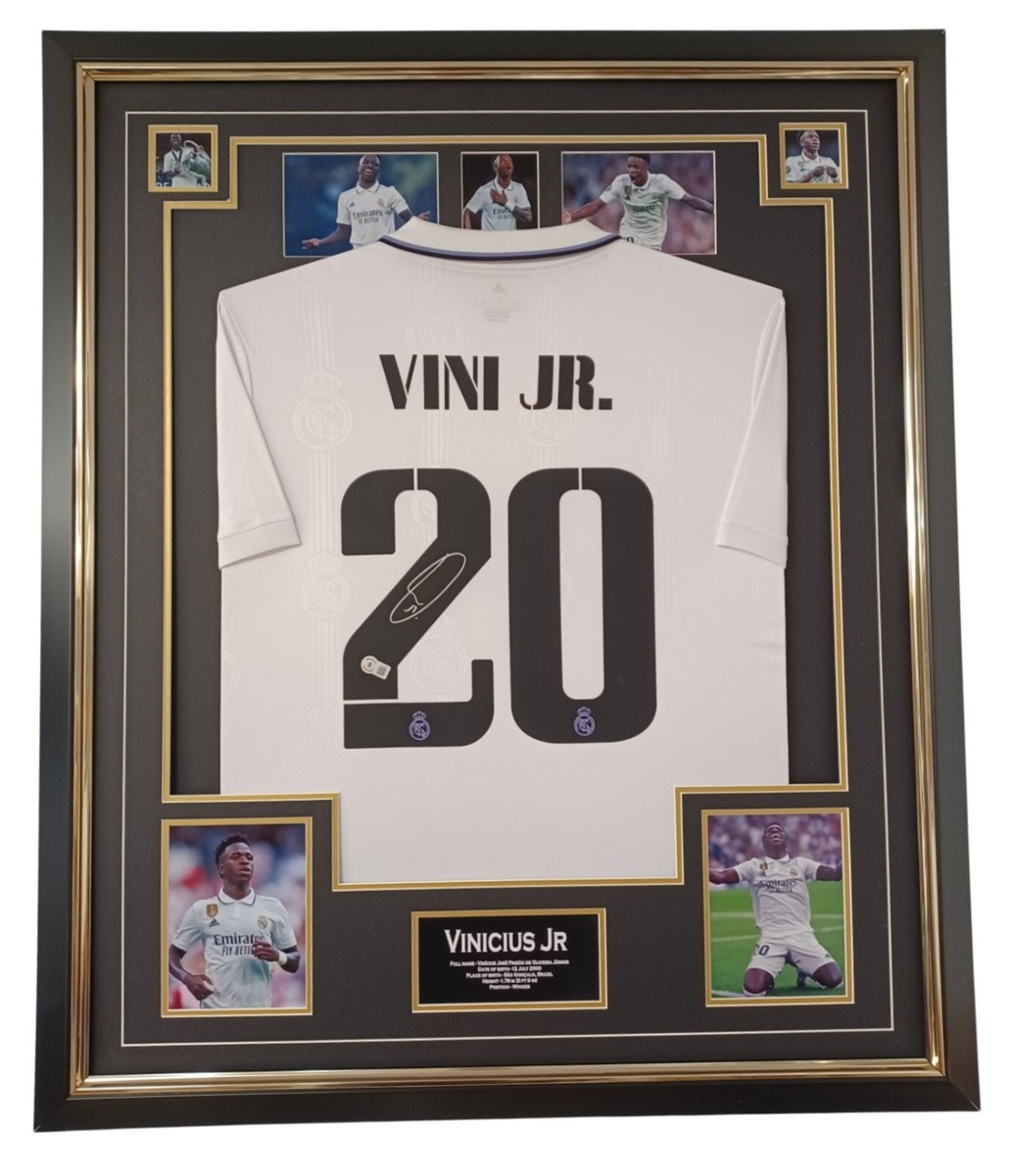 VINI.JR ヴィニシウス 鑑定済みサイン入りユニフォーム レアル・マドリード Framed Vinicius Jr Vini Jr Of Madrid Signed Shirt Autographed