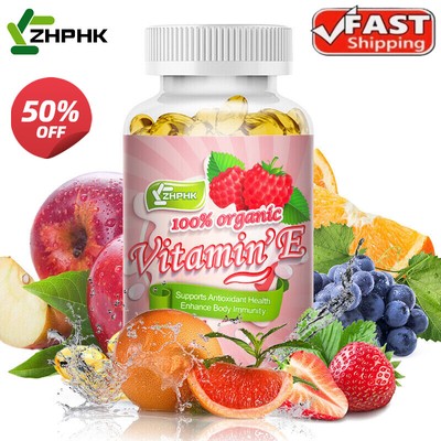 NEW Vitamin E 120 Capsules- Supports Skin, Hair, Immune & Eye Health,Antioxidant