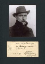 NOBEL PRIZE 1927 Julius Wagner-Jauregg autograph, Note signed & mounted