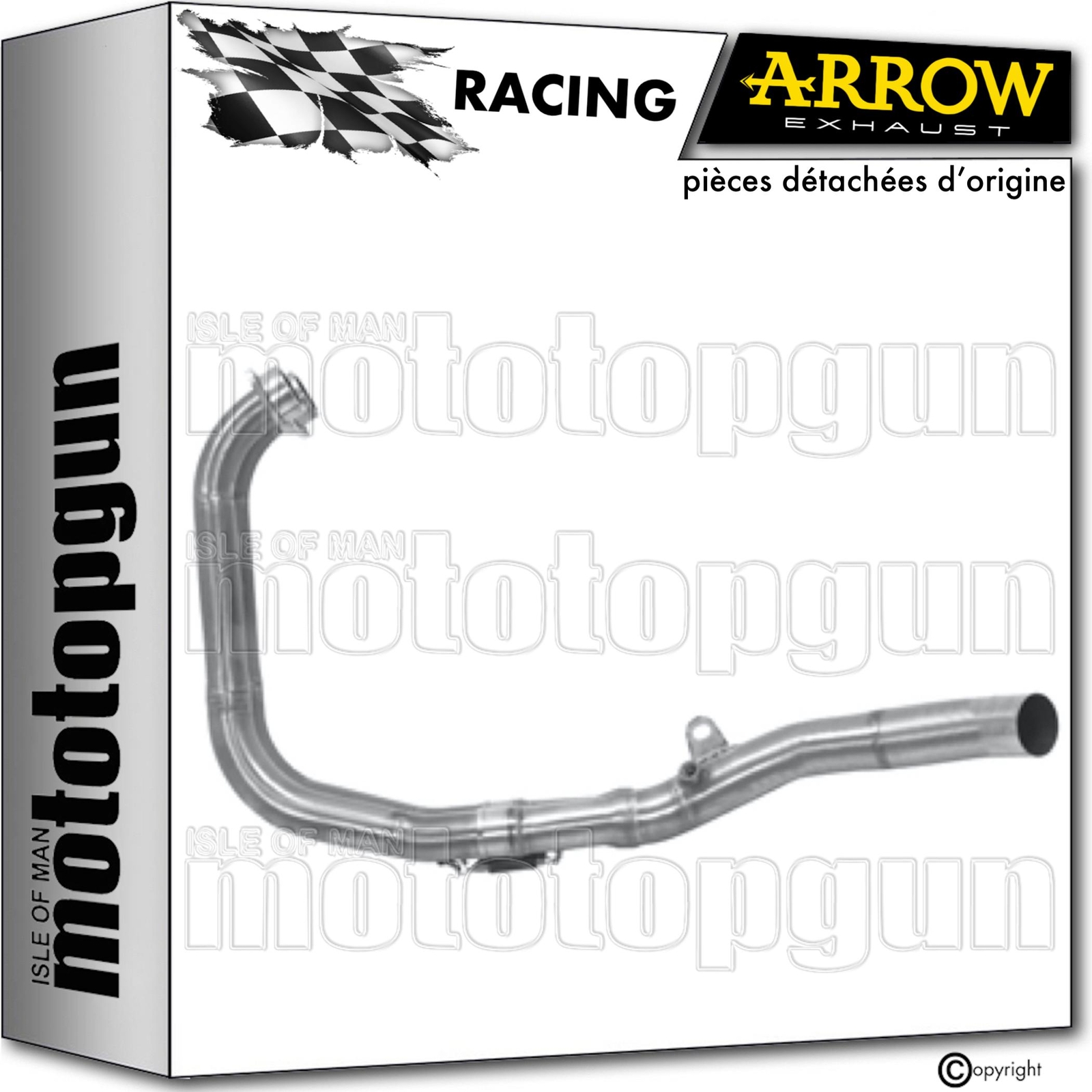 Collecteur racing Open Arrow acier de haute qualité pour moto Yamaha MT-03 millésimes 16 et 17