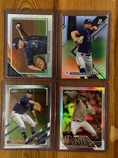 Shane McClanahan 2021 Topps Chrome Rookie Card Lot Tampa Bay Devil Rays (4)