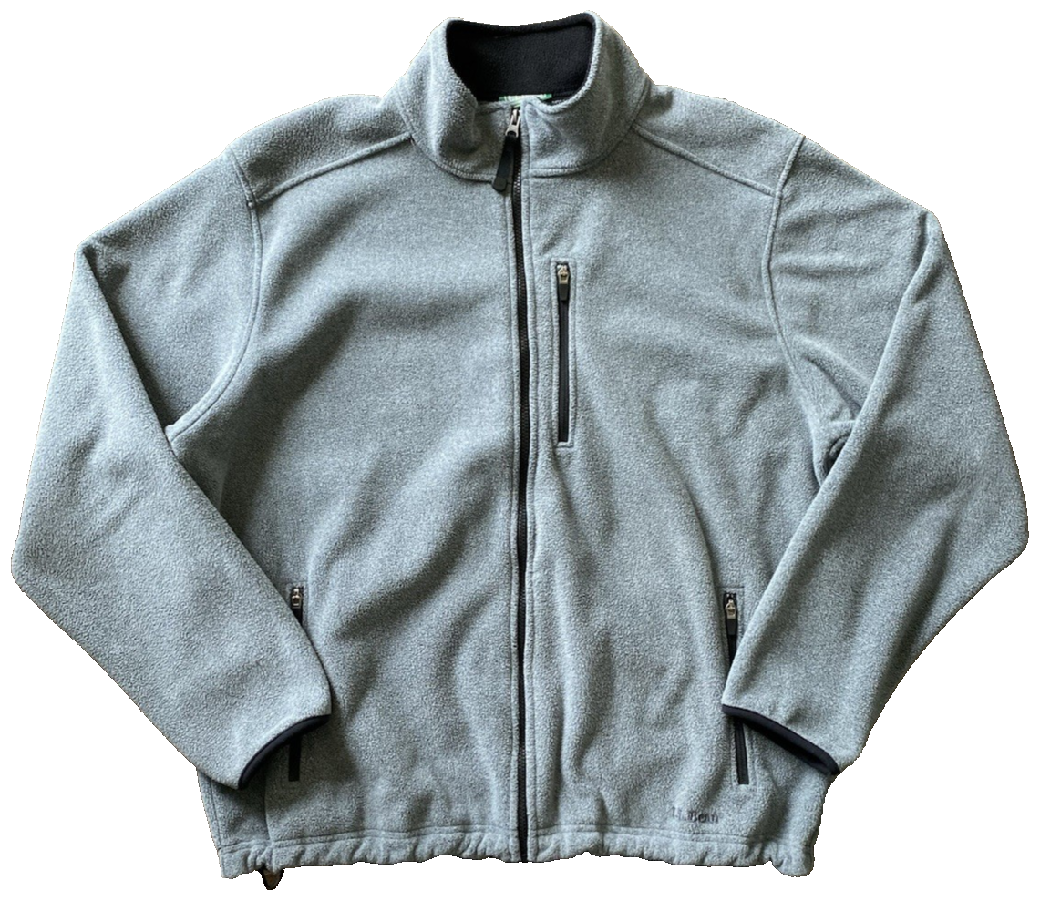 ARC'TERYX Giacca pile LL Bean Polartec XL grigio manica lunga preppy maglione outdoor uomo