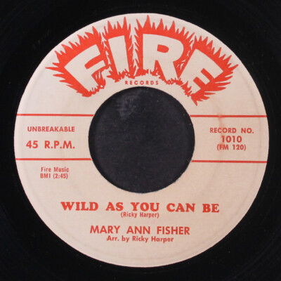 MARY ANN FISHER: wild as you can be / only yesterday FIRE 7'' Single 45 RPM