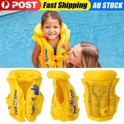 Swim School Swimming Vest Kids Inflatable Life Jacket Water Play - Main Image