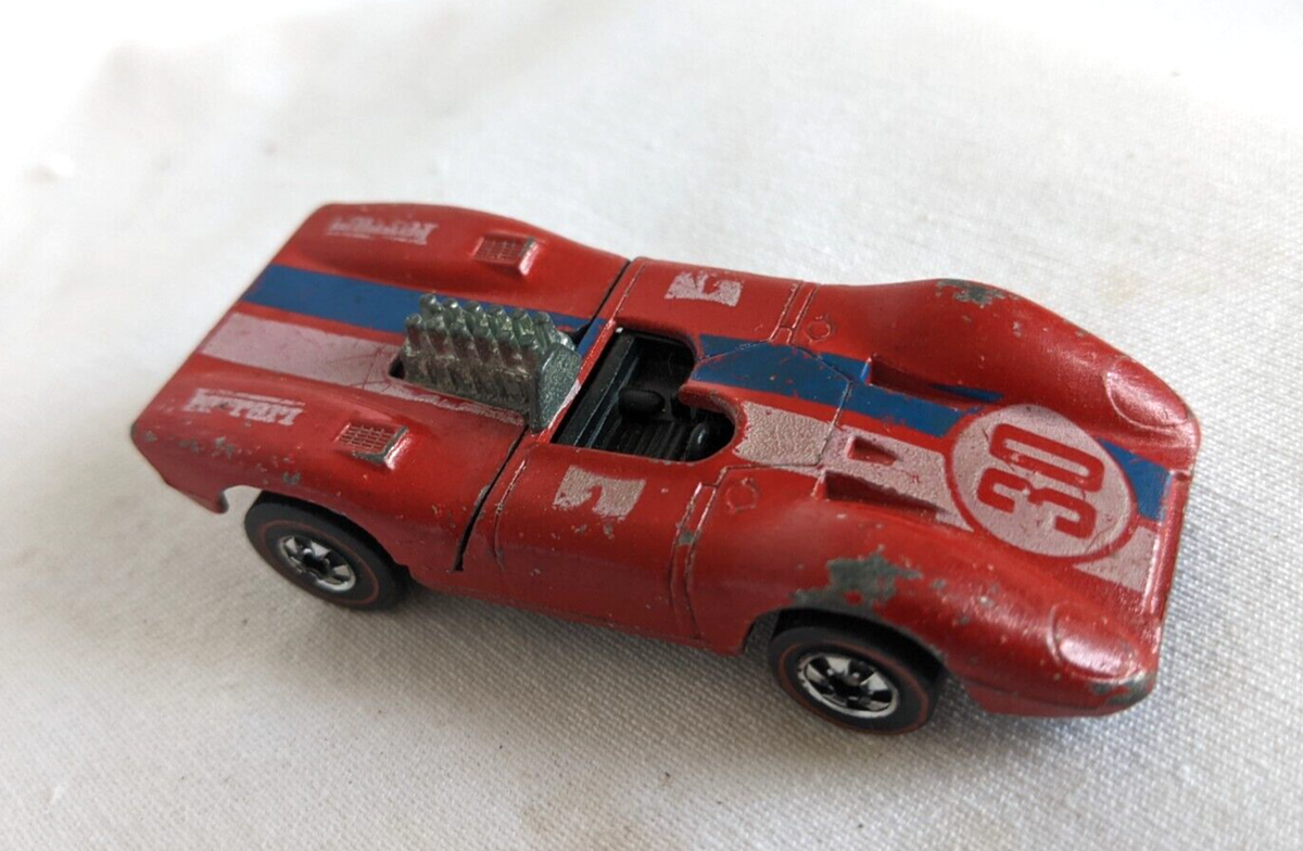 VTG HOT WHEELS 1:64 REDLINE 1969 FERRARI 312P #30 FLYING RED USA