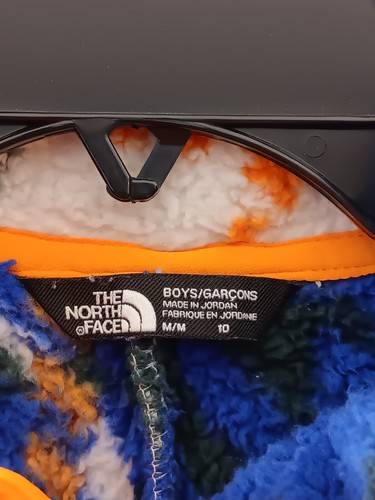 North Face Camp Fleece Hoodie Boys Medium Blue 1/2 Zip Long Sleeve Pullover - Picture 6 of 8