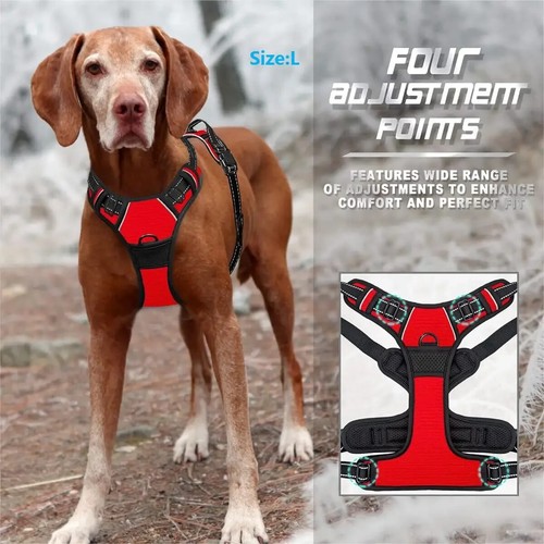 Arnés para perros arnés para el pecho para perros ajustable S M L XL acolchado nylon reflectante - Imagen 4 de 17