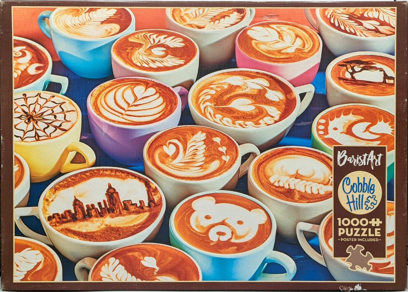 Cobble Hill 1000 Piece Puzzle - BaristArt - Artisanal Coffee And Designs, Sealed
