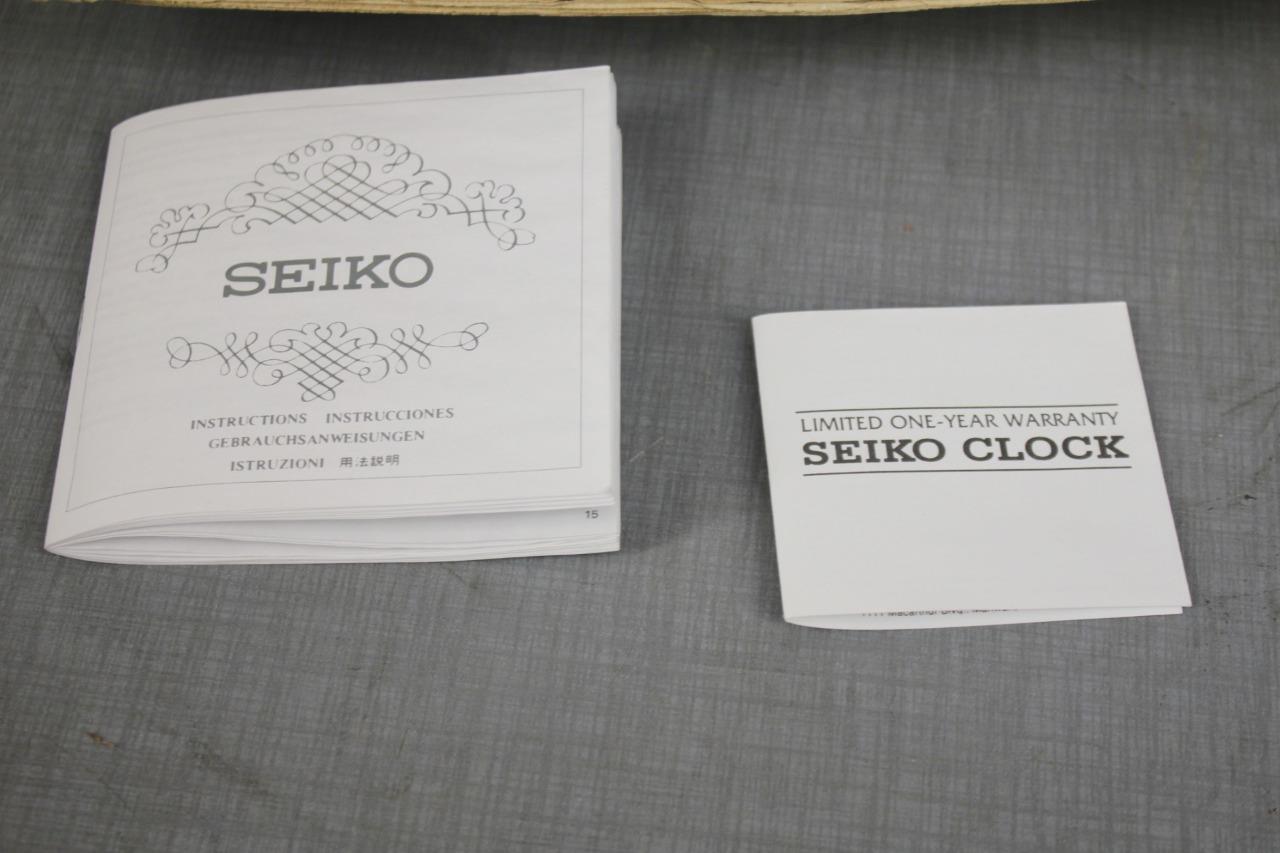 Seiko WestminsterWhittington Dual Chiming Grandfather Wall Clock NEW