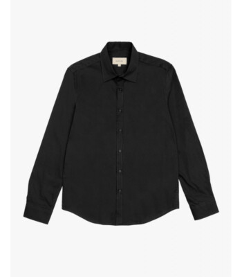 gianni lupo stretch cotton shirt slim black