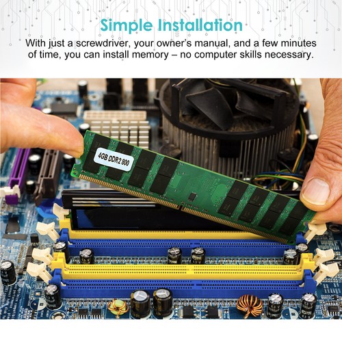 Memoria de escritorio 4 GB DDR2 PC2-6400U 800 MHz 240 PIN CPU RAM 1,8 V para PC - Imagen 10 de 11