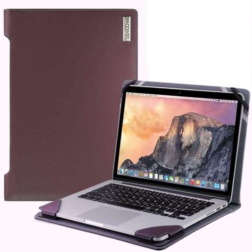 Broonel Purple Real Leather Laptop Cover For ASUS ZenBook Flip UX360CA - Picture 1 of 1
