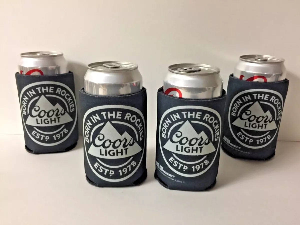 Coors Light Born In The Rockies Silver Bullet Can Koozie Cooler ONE (1) NEW  & FS 