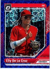 2024 Panini Donruss Optic Blue Laser Prizm Elly De La Cruz P0890