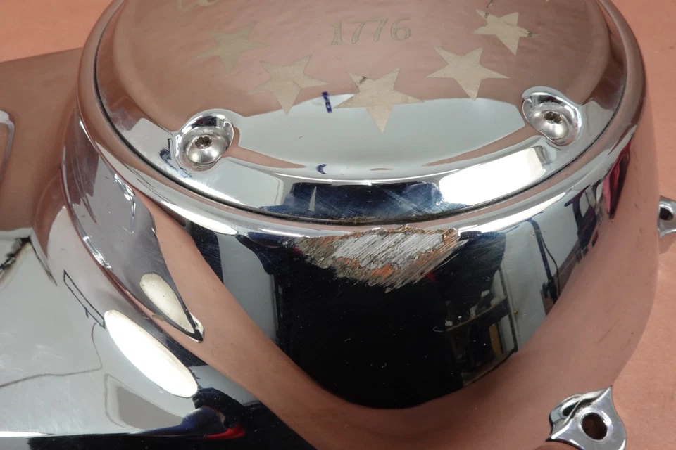 Harley-Davidson Road Glide 2007-2016 cubierta primaria exterior cromada Foto 2 de 4