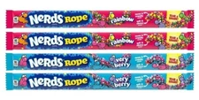 4x Nerds Rope Mix Pack 26g - 2x Rainbow Nerds & 2x Very Berry Nerds American
