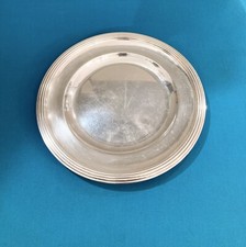 Plat-assiette de service CHRISTOFLE modèle ONDULATION métal argenté ART DÉCO