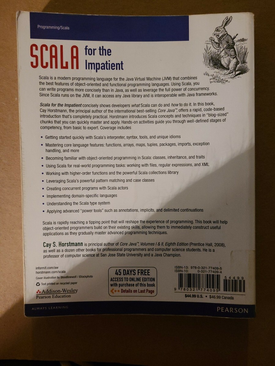 コンピュータ・IT Scala for the Impatient Scala for the Impatient by Cay S. Horstmann (2012, Trade Paperback