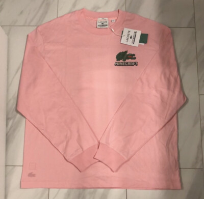 LACOSTE バックステッチワントーンポロシャツピンクFR 2 / US XS