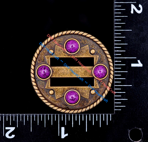 10X Turquoise DIY Leathercraft Western Cowboy Hatband Belt Slotted Concho 1-1/2" - Picture 9 of 12