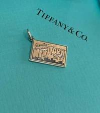 Tiffany & Co Sterling Silver "Greetings From New York" NYC Postcard Charm *NEW*