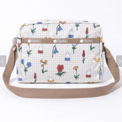 LeSportsac Miffy DANIELLA Crossbody Bag Flowers Pattern